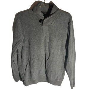 tasso elba gray turtle neck sweater long sleeve cotton medium armpit to armpit 2